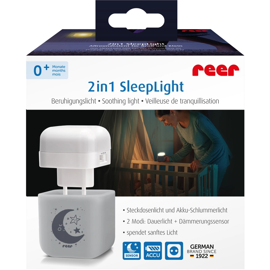 reer 2in1 SleepLight - Hellgrau (on-off-sensor)