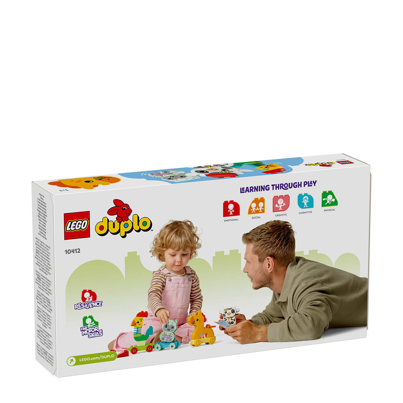 LEGO Mijn eerste dierentrein Educatief Peuterspeelgoed op Wielen 10412