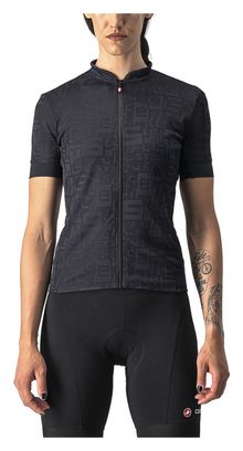 Maillot Manches Courtes Femme Castelli Promessa Jacquard Noir