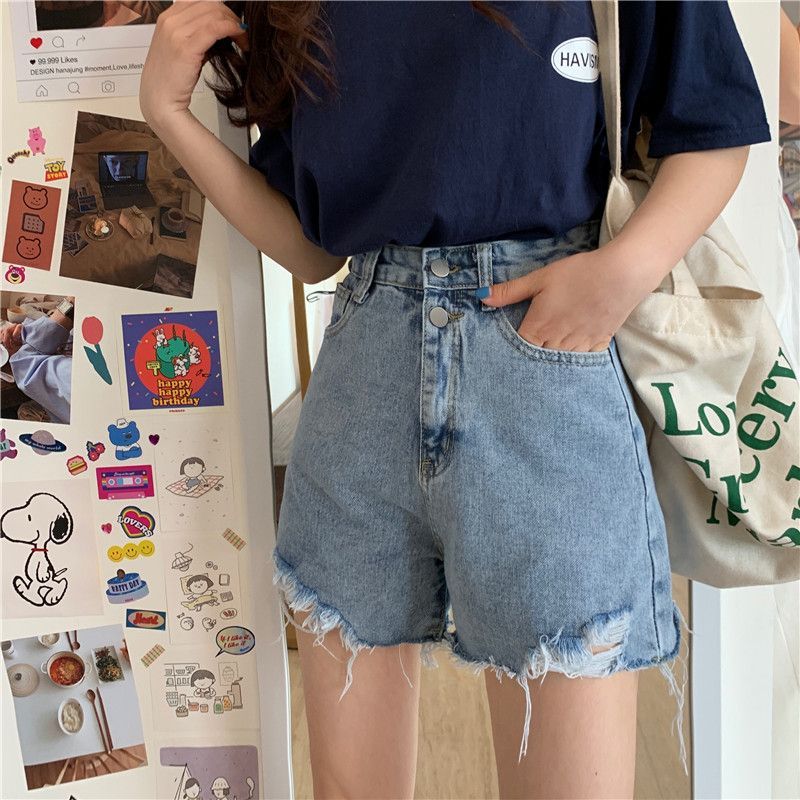 Closette - Versleten denim shorts