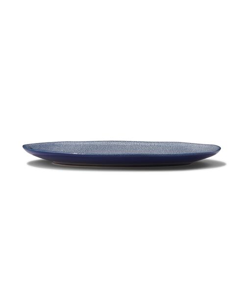 plat ovale 30 cm Porto émail réactif blanc/bleu