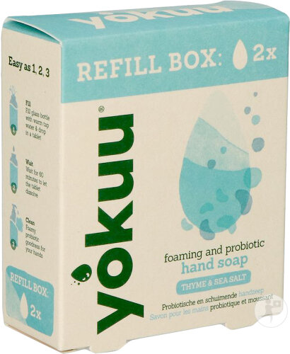 Yokuu Recharge Savon Mains Thym & Sel Mer Perles 2x300ml
