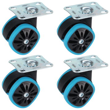 Design wielen dub met vierkant wiel 58mm - blauw - 4 stuks