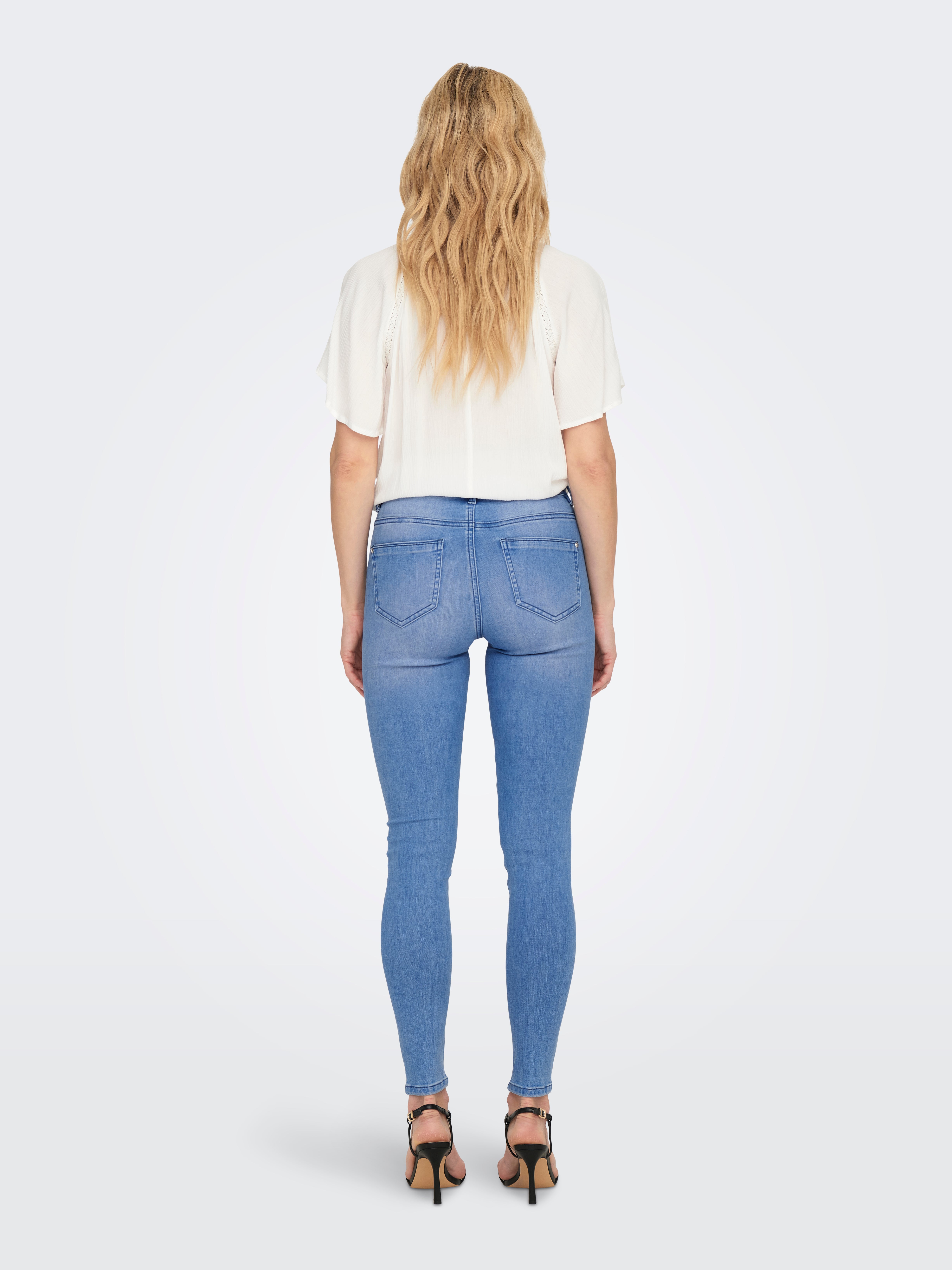 ONLWAUW Mittlere Taille Skinny Fit Jeans Special Bright Blue Denim