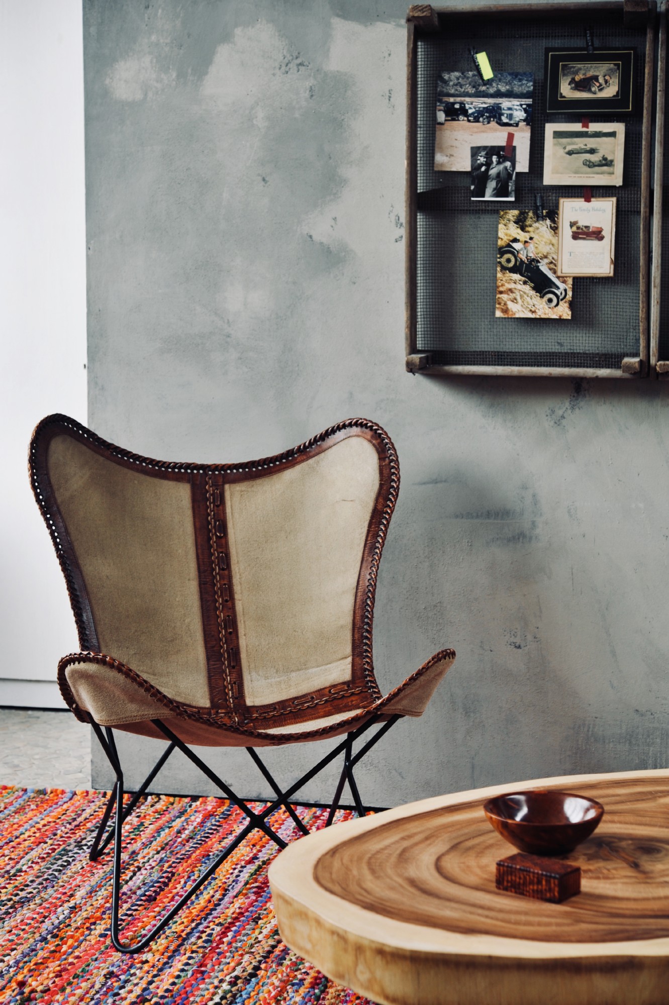 Lounger 'Gavin', beige, braun, T 69 cm, B 75 cm, H 90 cm von fischer's lagerhaus