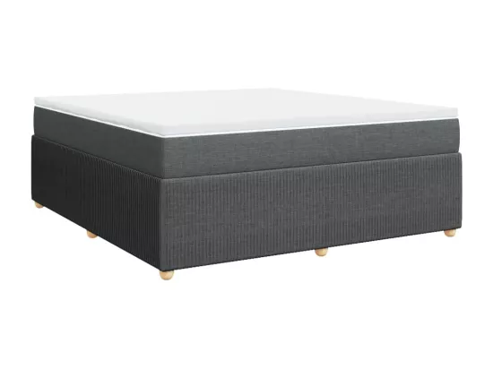 Sommier à lattes de lit avec matelas Gris foncé 180x200cm Tissu
