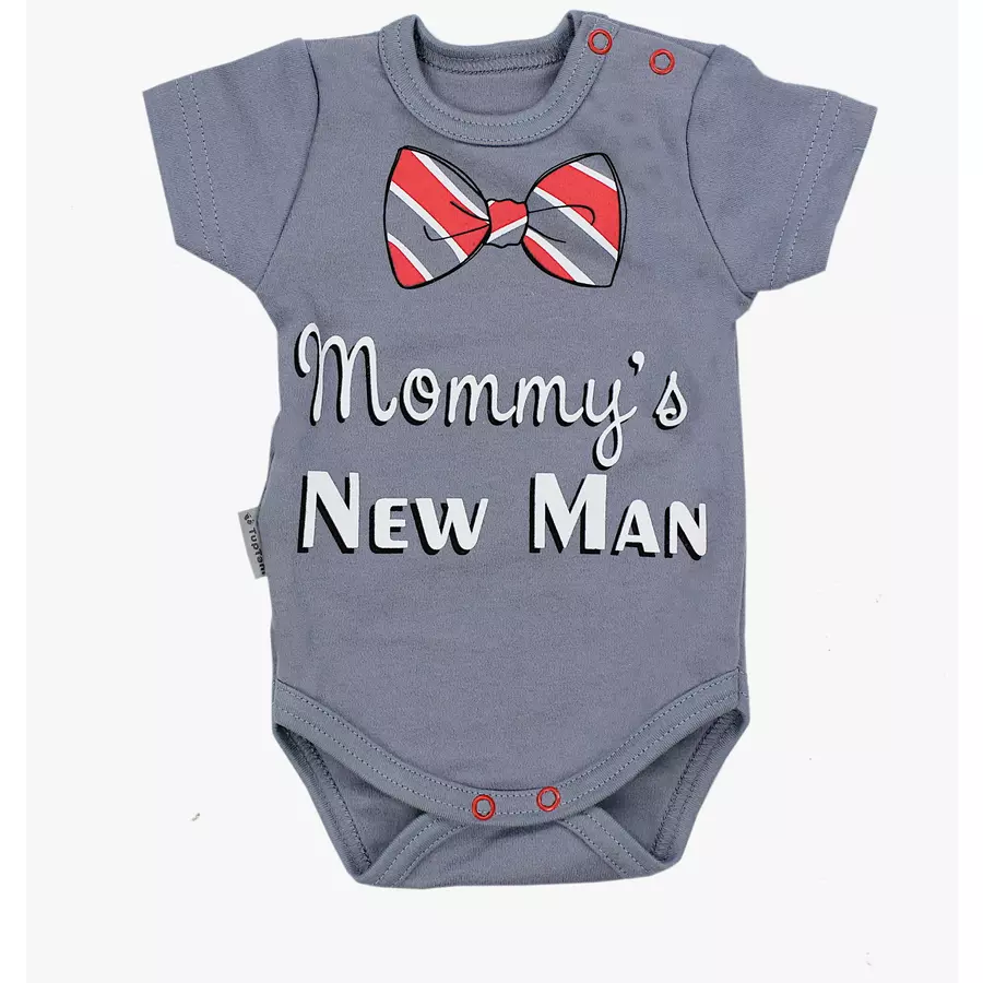 TupTam Baby Kurzarm Body mit Aufdruck Spruch 5er Pack beigegrau