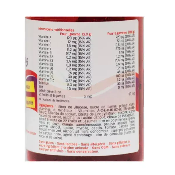 Pediakid Multivitaminas em Goma, Sabor Cereja, 60 unidades