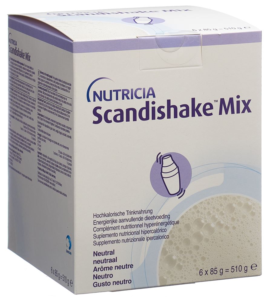 Scandishake Mix<br>6 × 85 g, Beutel, Pulver zur Herstellung einer Lösung zum Einnehmen, Neutral