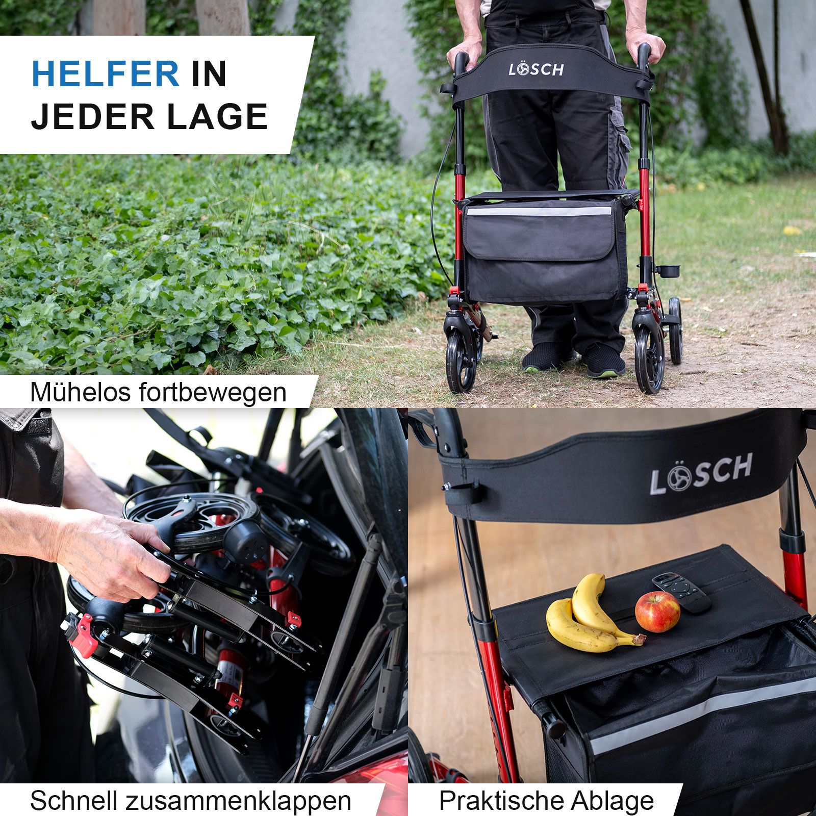 Rollator Tabas Mobility Rot