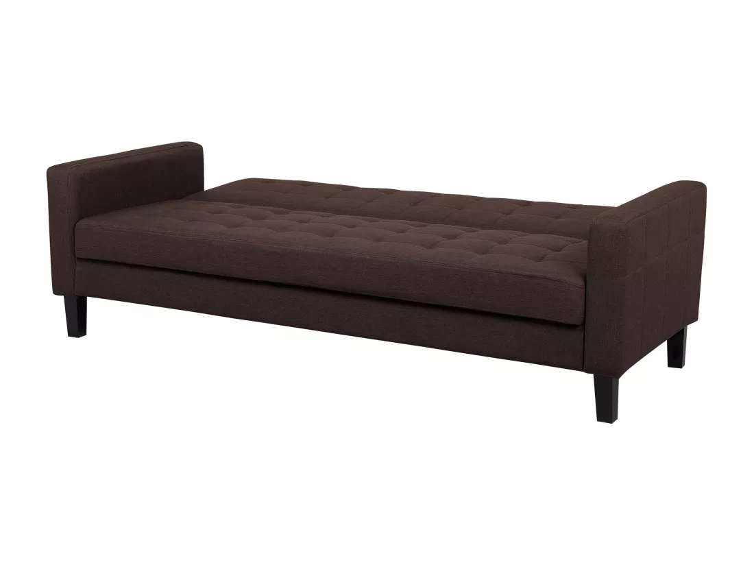 Canapé convertible 3 places en tissu marron VEHKOO
