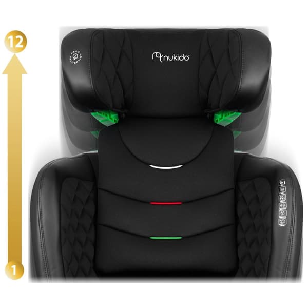 Bilstol Nukido Louis svart 15-36 kg ISOFIX