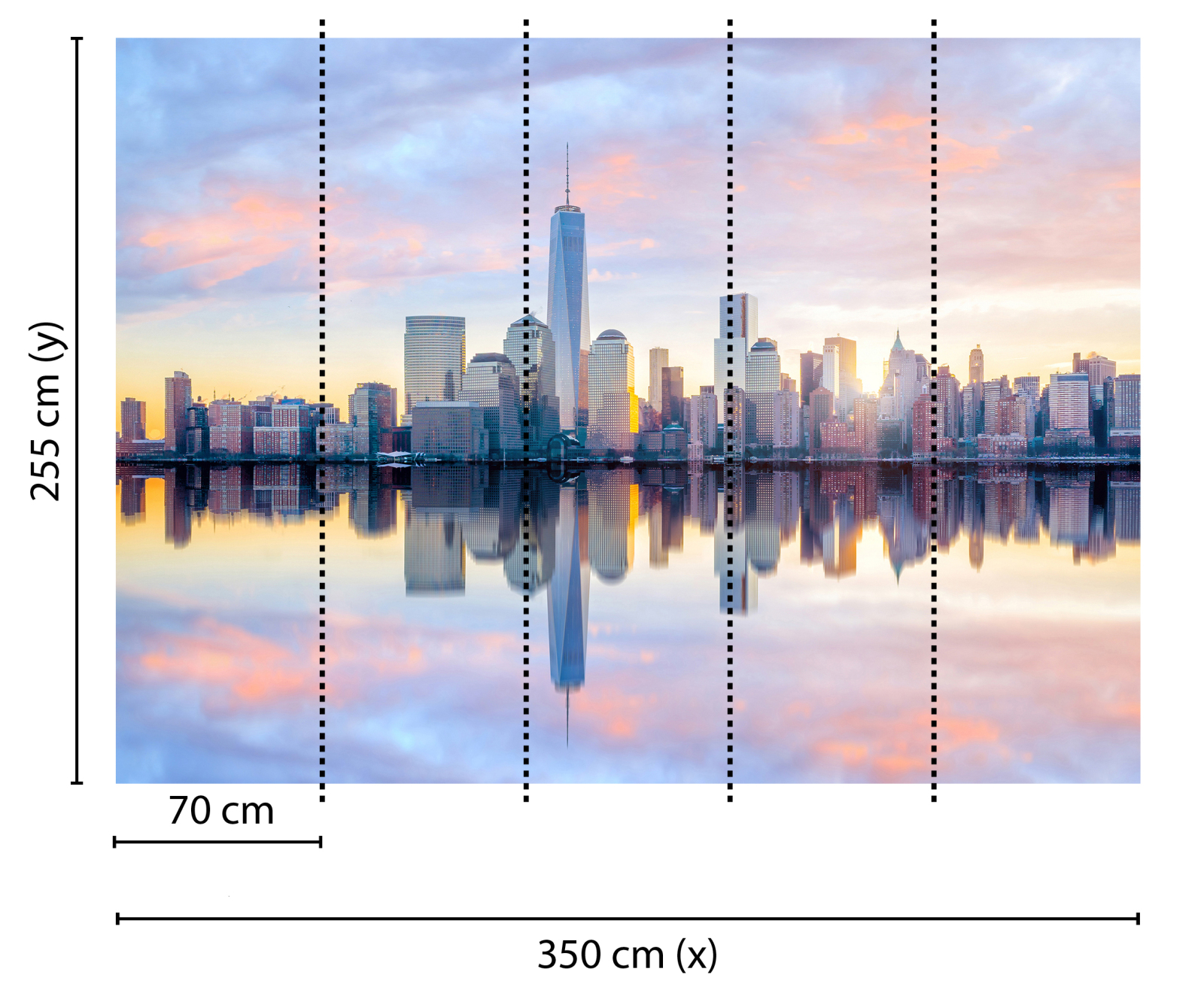 Fototapete DESIGNWALLS - blau-grau - New York - 2,55 Meter