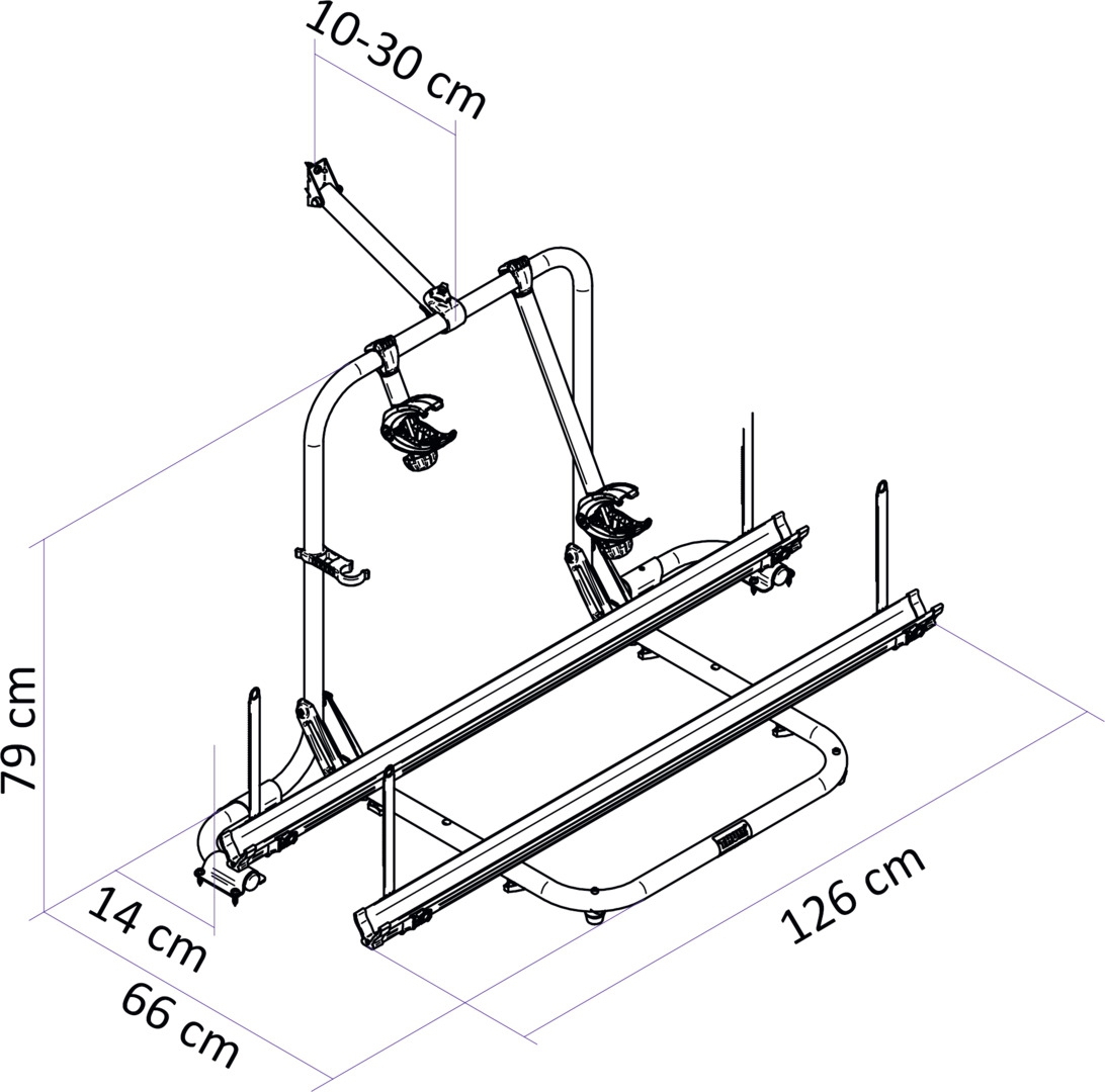 Alu-Fahrradträger für Heckgarage Sport G2