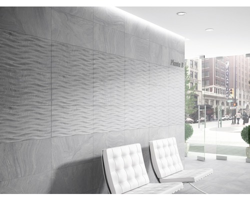 Porseleinen wand- en vloertegel Varana gris 32 x 62,5 cm