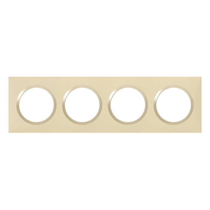Plaque de finition quadruple Legrand Dooxie Beige