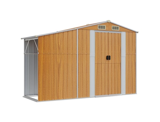 VIDAXL - Abri de jardin marron clair 277x365,5x179 cm acier galvanisé