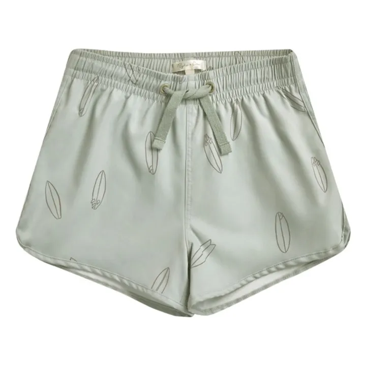 Rylee + Cru Short de Bain Surfboard | Vert de gris