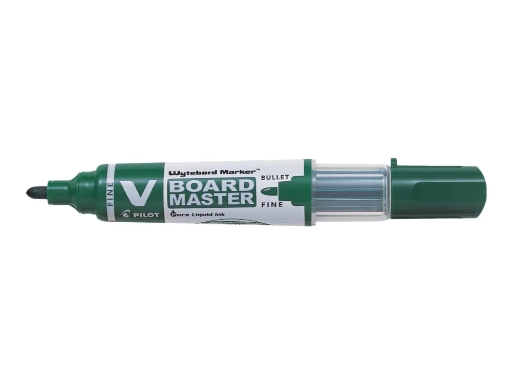 Whiteboardmarker Pilot V-Board Master, rund spids - med 5 stk. ass. farver