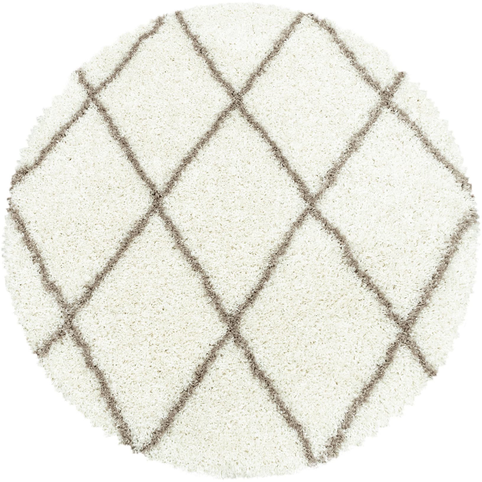 Ayyildiz Teppiche Hochflor-Teppich »ALVOR 3401« rund 50 mm Höhe Shaggy, Langflor, pflegeleicht, Wohnzimmer