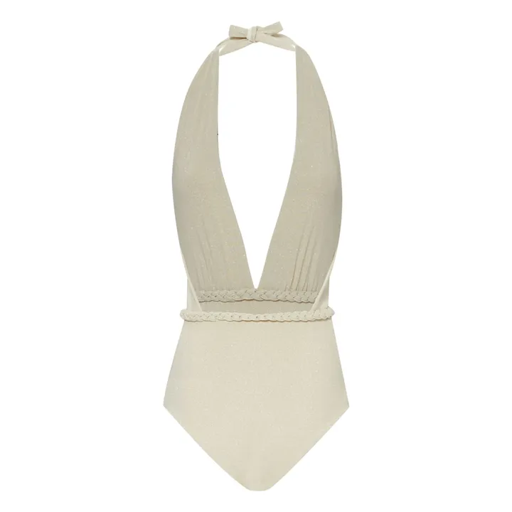 Khaven Maillot 1 Pièce Bruna Métallisé | Blanc