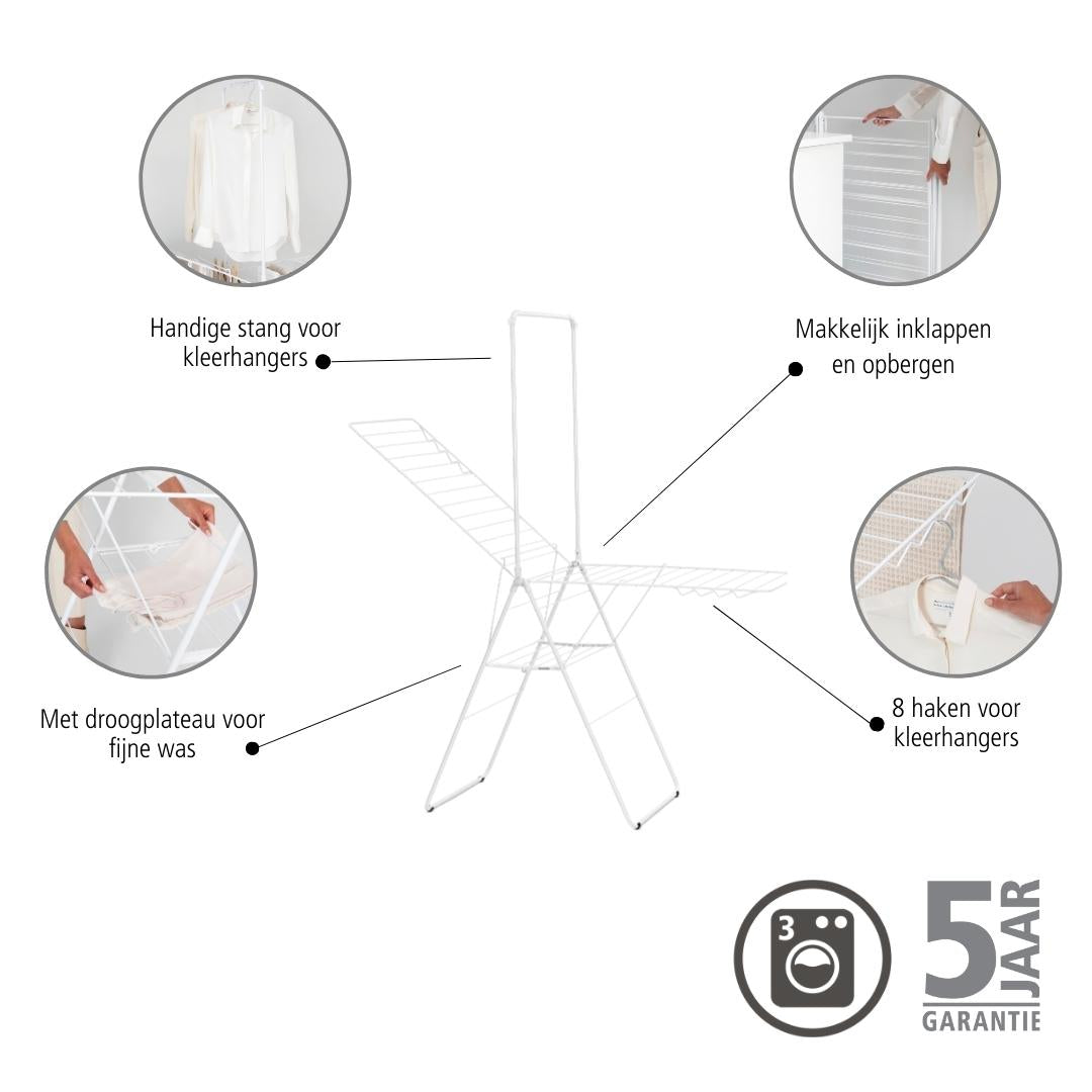 Brabantia HangOn Droogrek 25 Meter - White