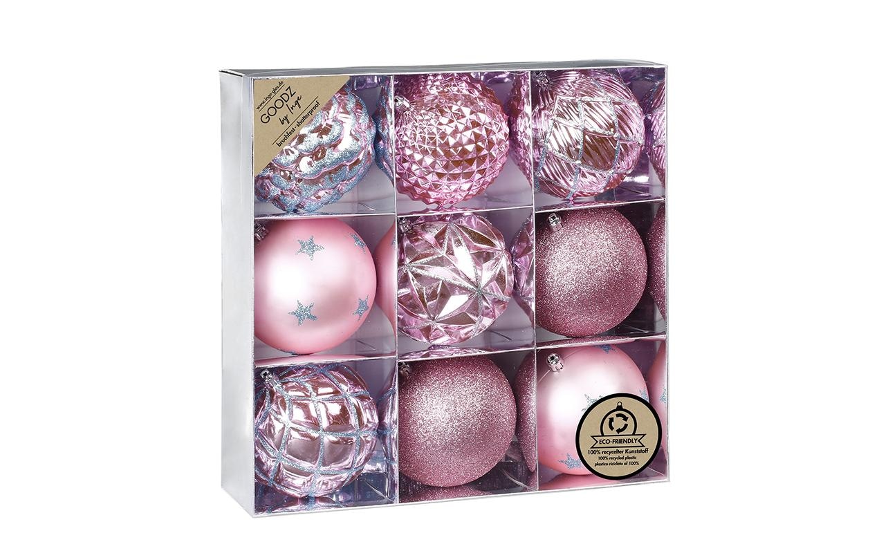 Weihnachtsbaumkugel »Inge Weihnachtskugel, rosa, 9 Stk.«