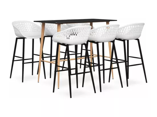 Ensemble de bar 7 pcs Noir et blanc