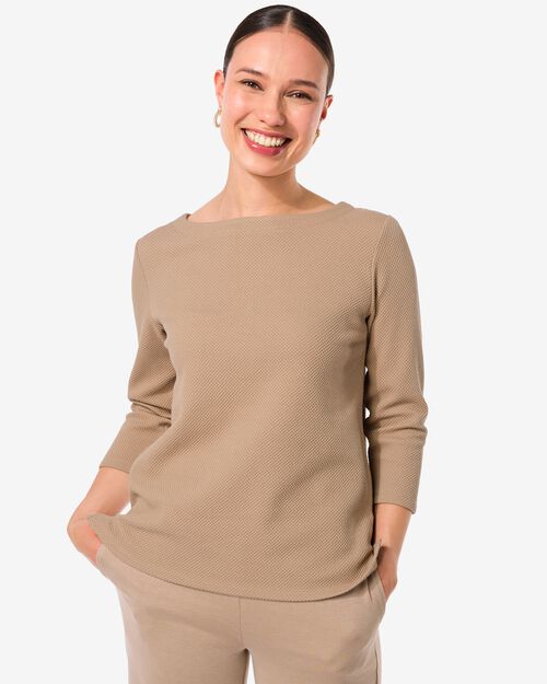 t-shirt structuré Kacey pour femmes beige