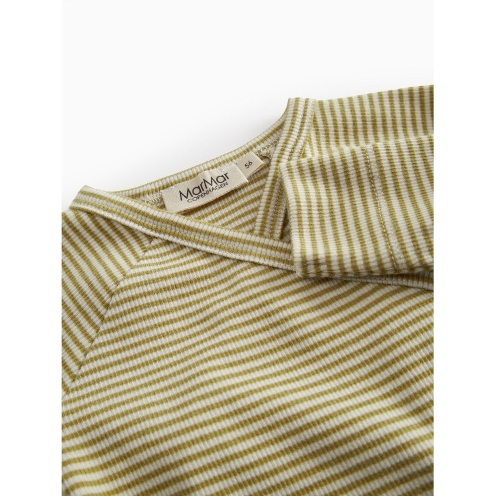 Køb MarMar Newborn Modal Fine Rib Olive Stripe Rikke Heldragt