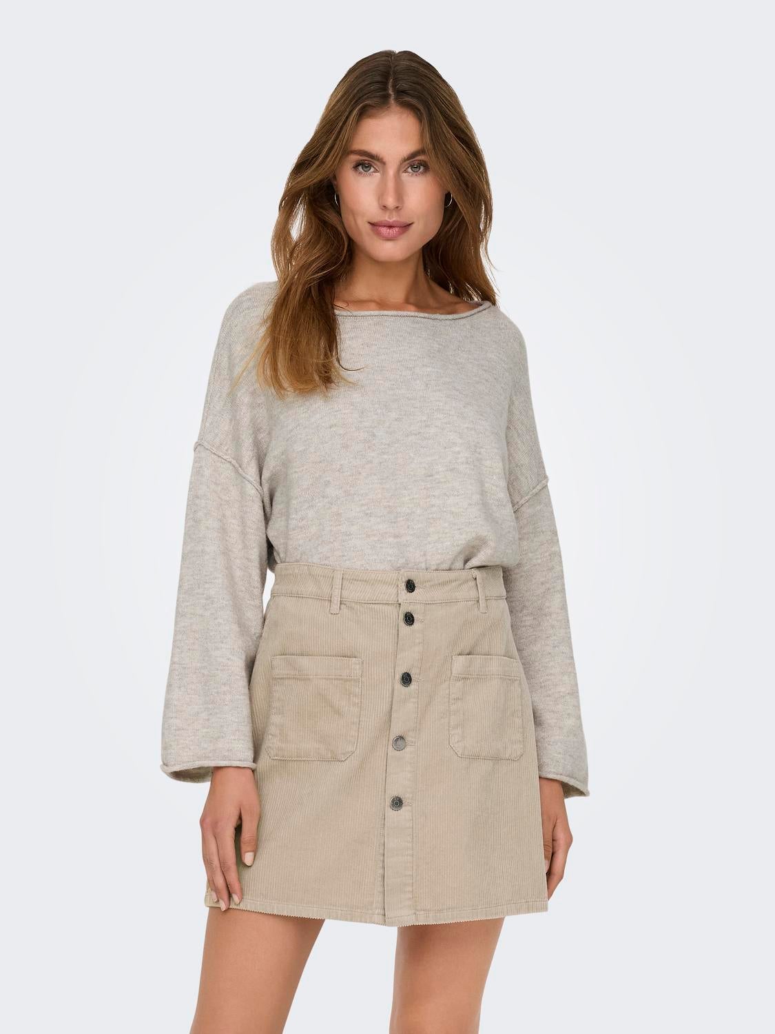 JDYRUE Strickpullover Chateau Gray