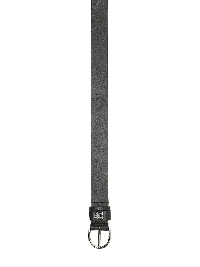 TOMMY HILFIGER Ledergürtel TH TIMELESS schwarz