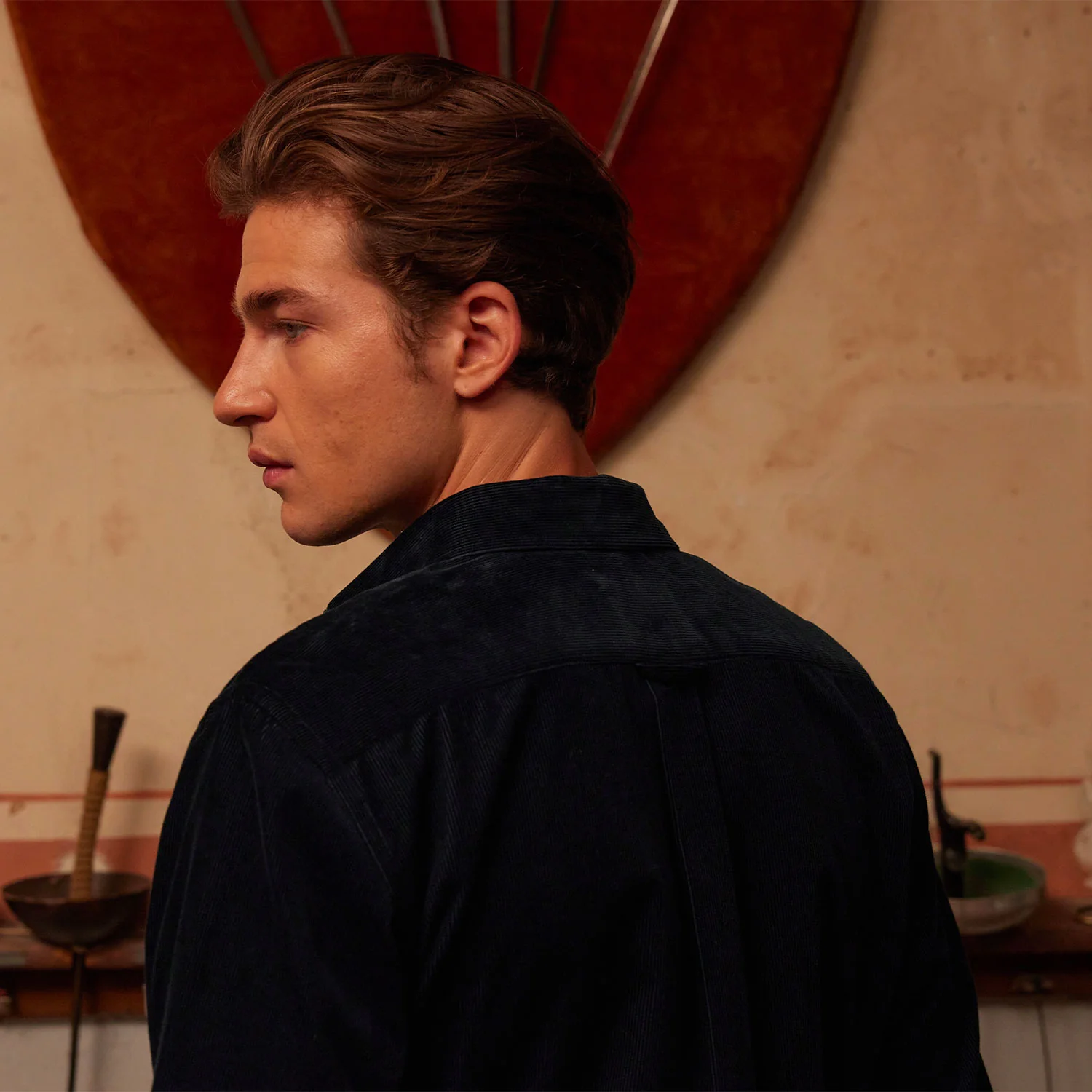 Dark Navy Velvet Shirt