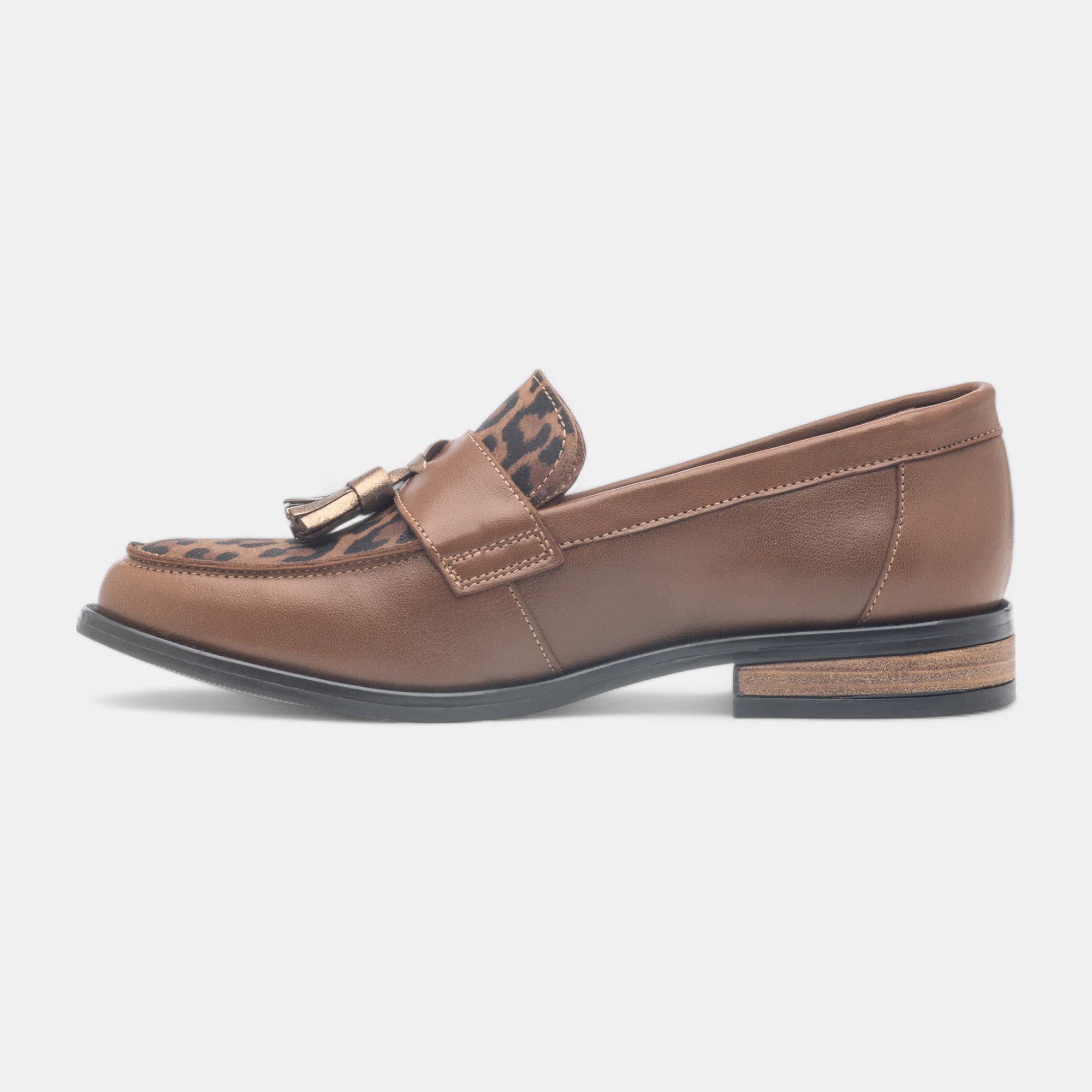 Mocassins Femme en cuir camel