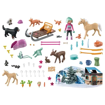 PLAYMOBIL® 71345 Horses of Waterfall Adventskalender Pferde: Weihnachtliche Schlittenfahrt
