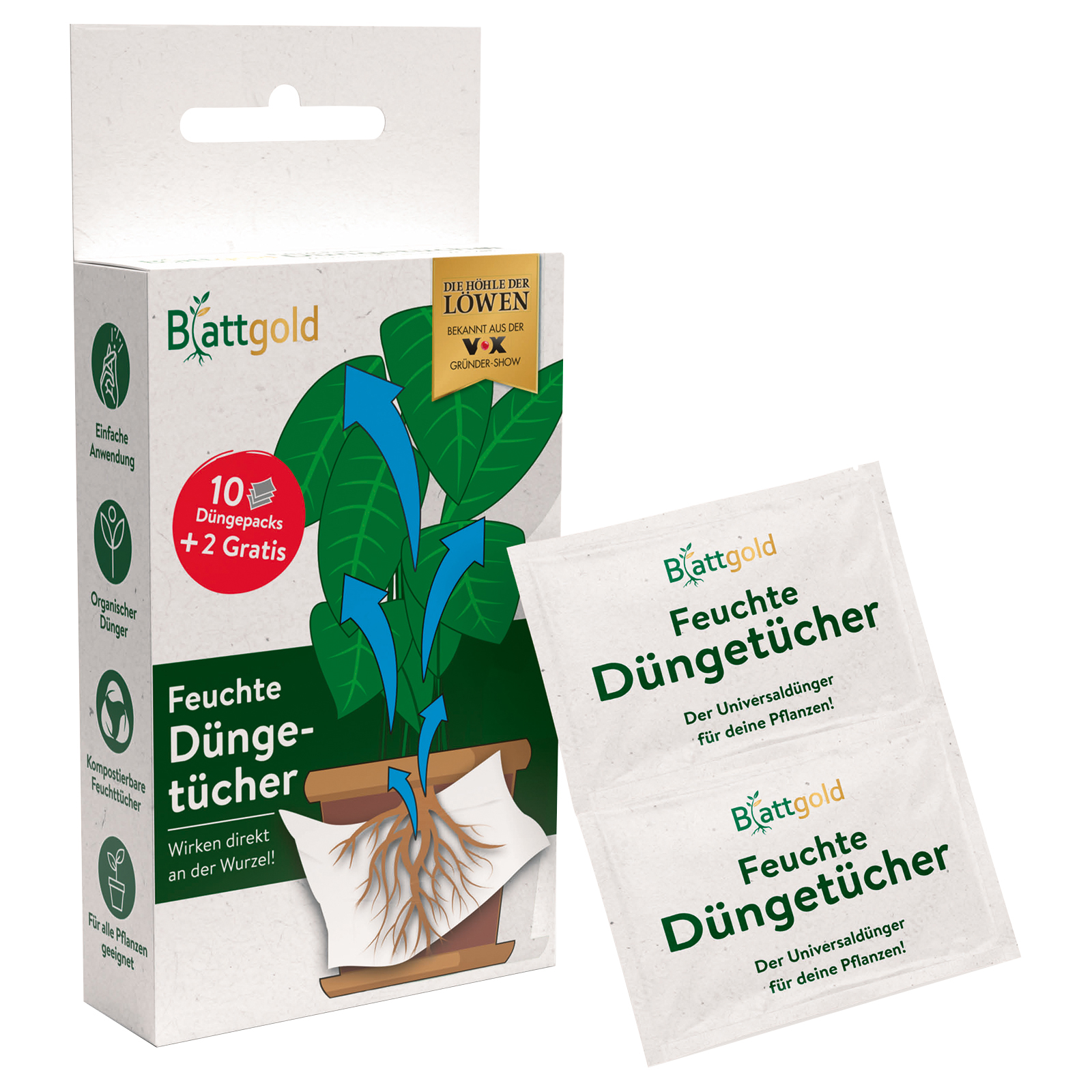 Blattgold Düngetuch - organisch - 12er-Set