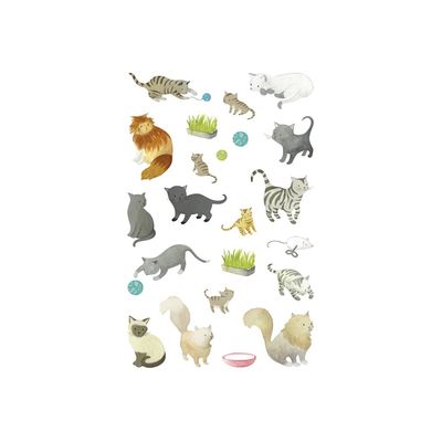 Maildor - 4 feuilles gommettes chats