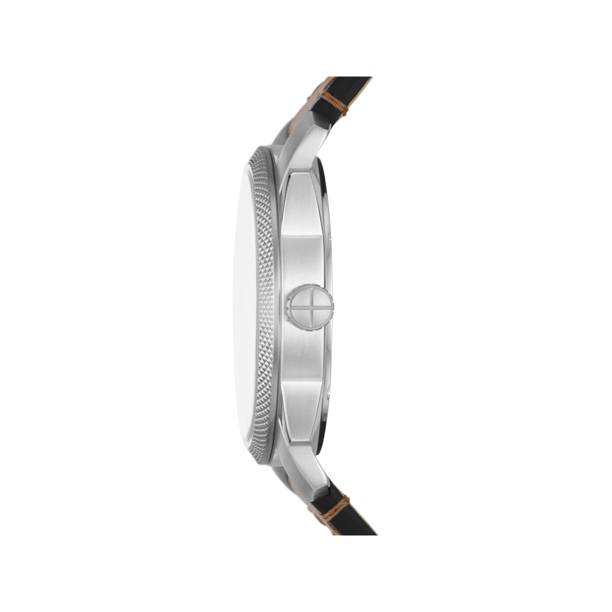 Montre FOSSIL homme acier bracelet cuir marron