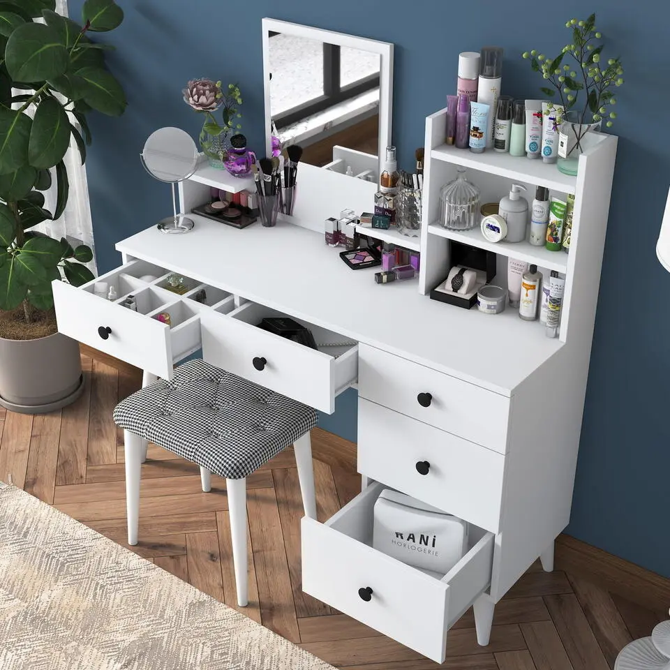 Make-up Tafel - 112cm - Incl. Kruk - Bulon