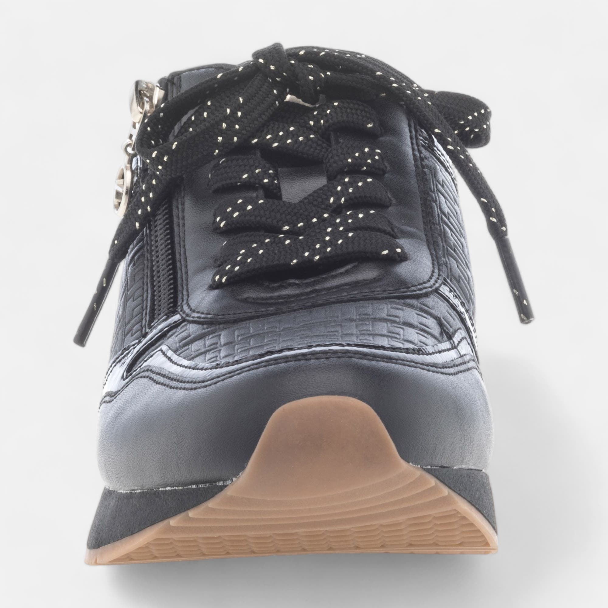 Baskets basses Femme noir vernis