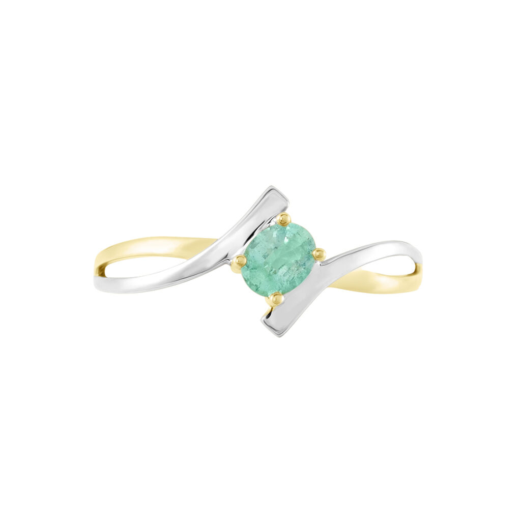 Bague Or Bicolore Rosmunda Emeraude