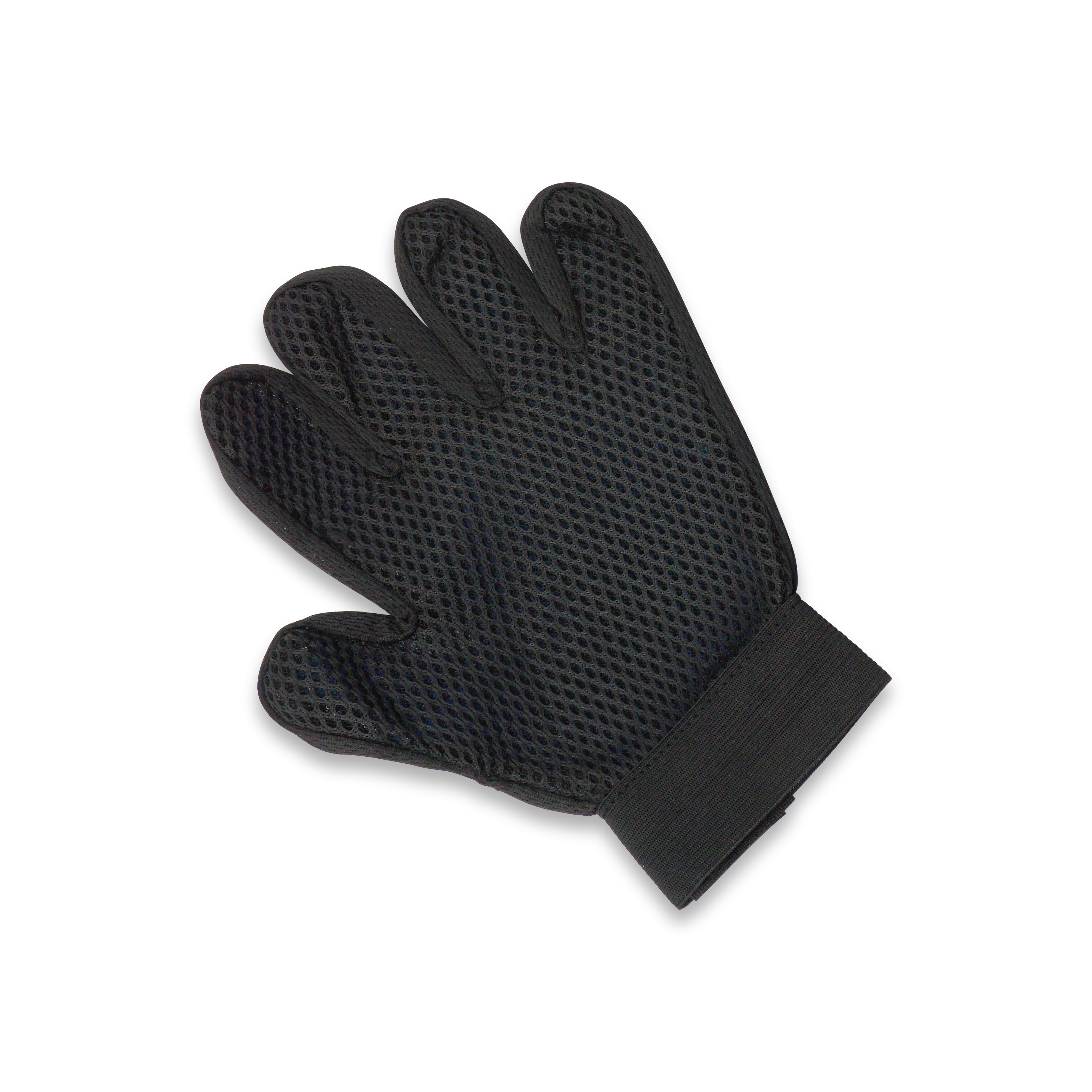 2in1 Haustier Pflegehandschuh Katzen Massage Handschuh Hunde Fellbürste - Blau / Schwarz