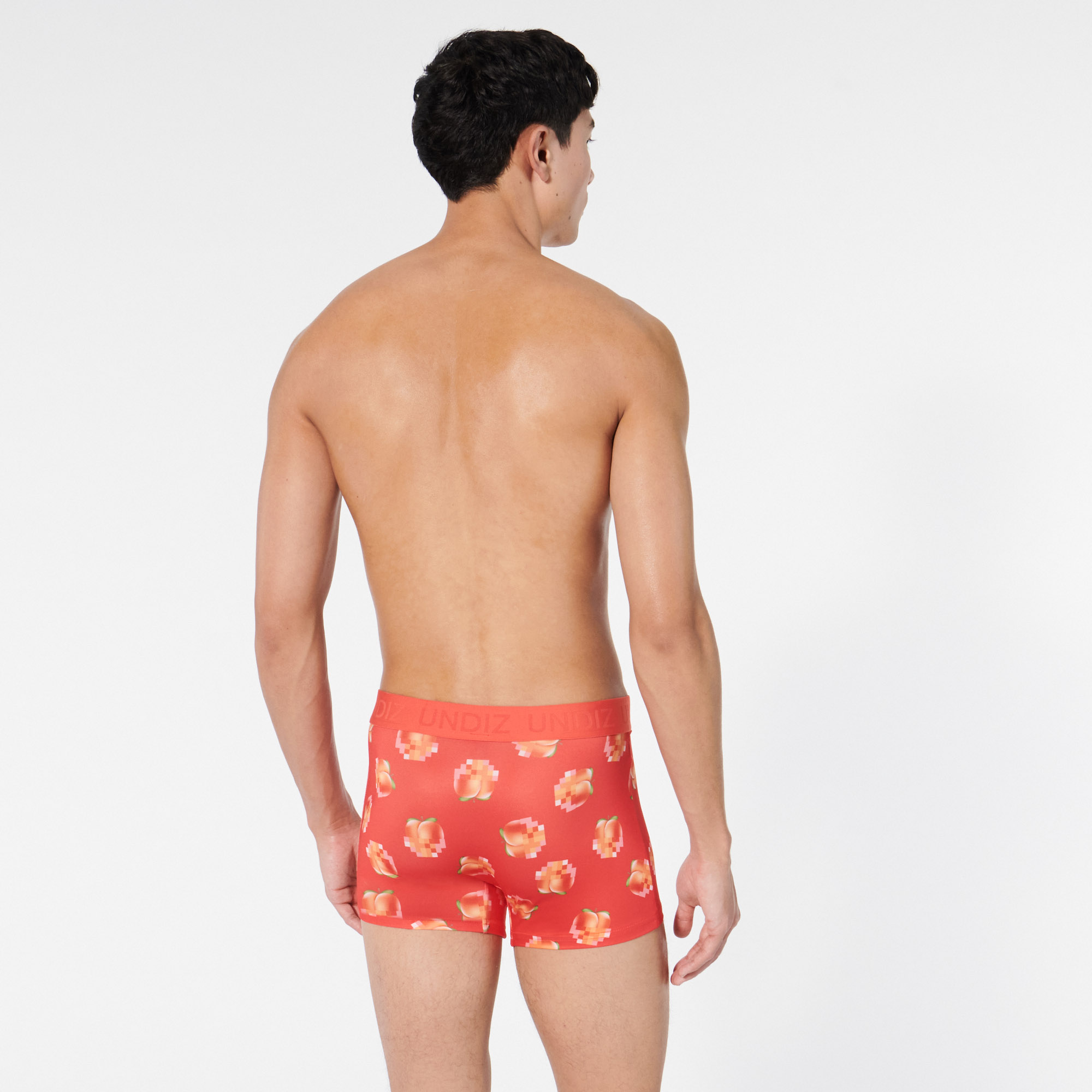 Boxer à motifs pêches en microfibre