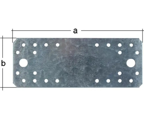 Platte connector 100 x 35 mm, roestvrij staal, 1 stuk