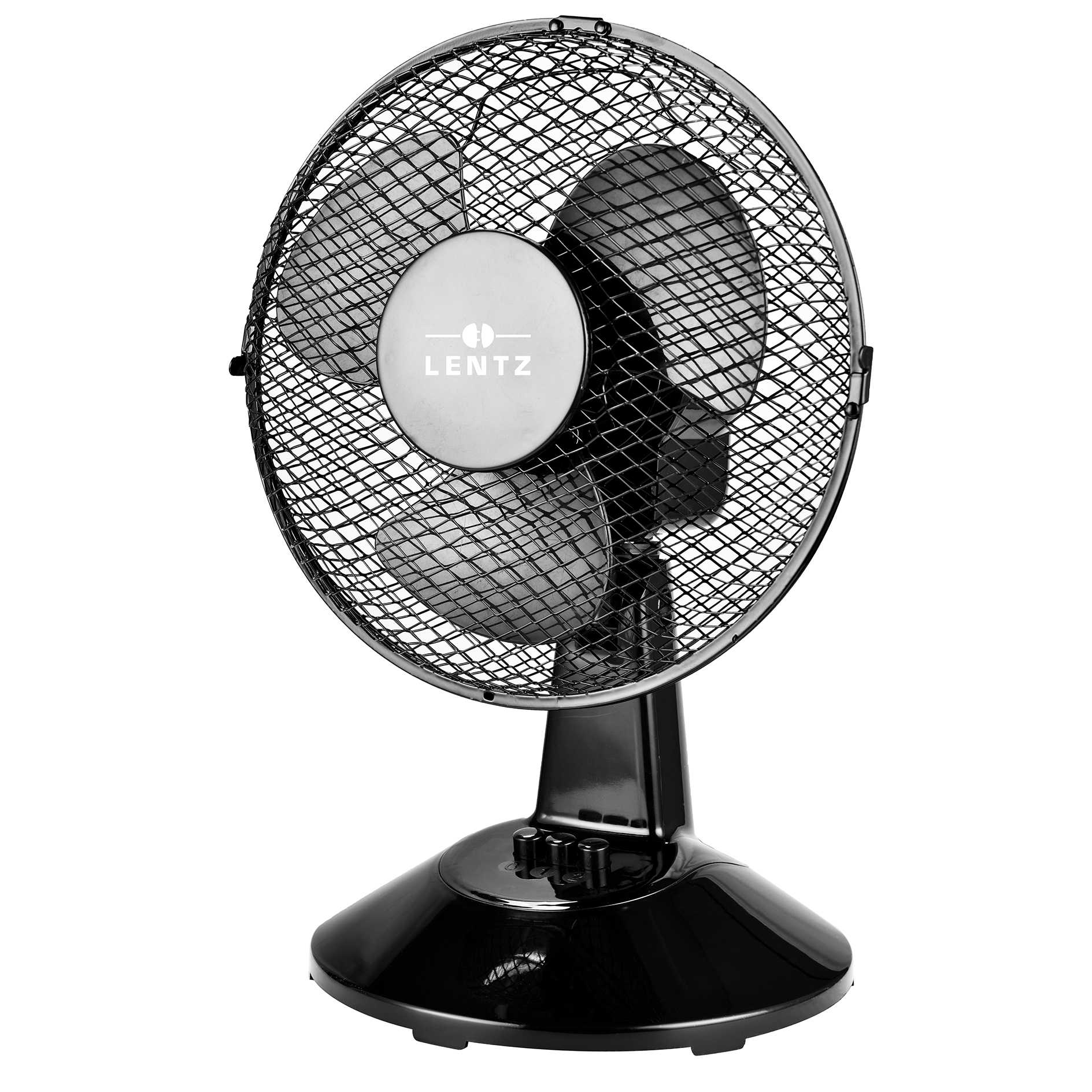 LENTZ Tischventilator - schwarz - 2 Geschwindigkeitsstufen