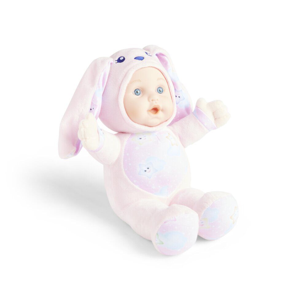 Poupon peluche rose H36cm