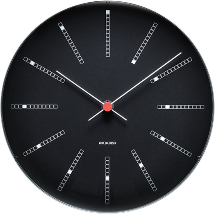 Arne Jacobsen Clocks Bankers Vægur Ø21 sort Sort