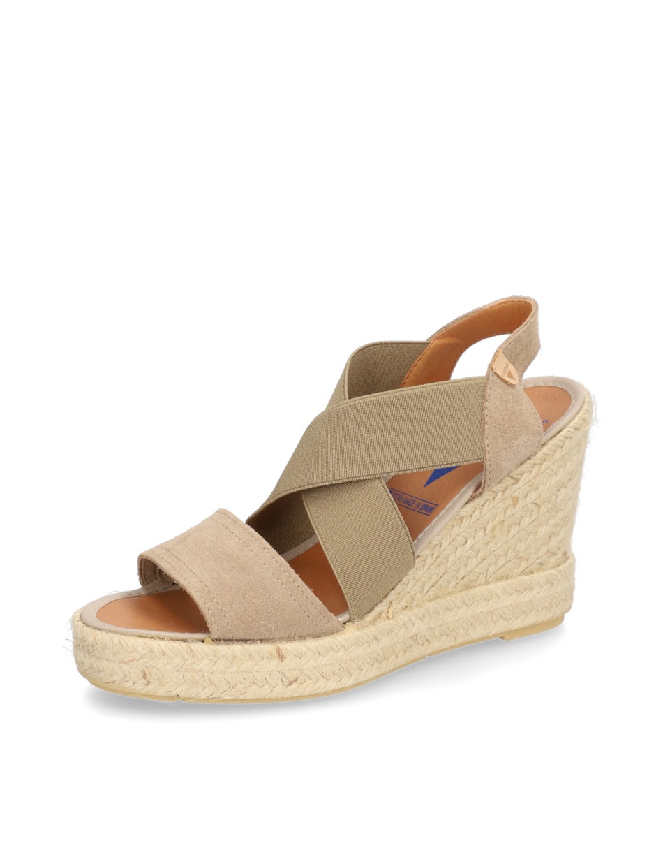 Veloursleder Keilsandale