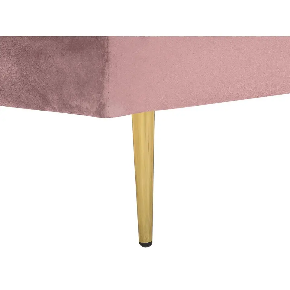 MIRAMAS - Chaise longue - Roze - Linkerzijde - Fluweel