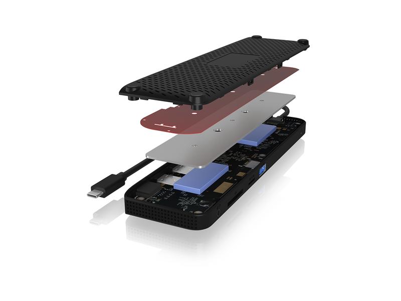 ICY BOX Dockingstation IB-DK2116-C Mobile DockingStation mit dreifacher Videoausgabe